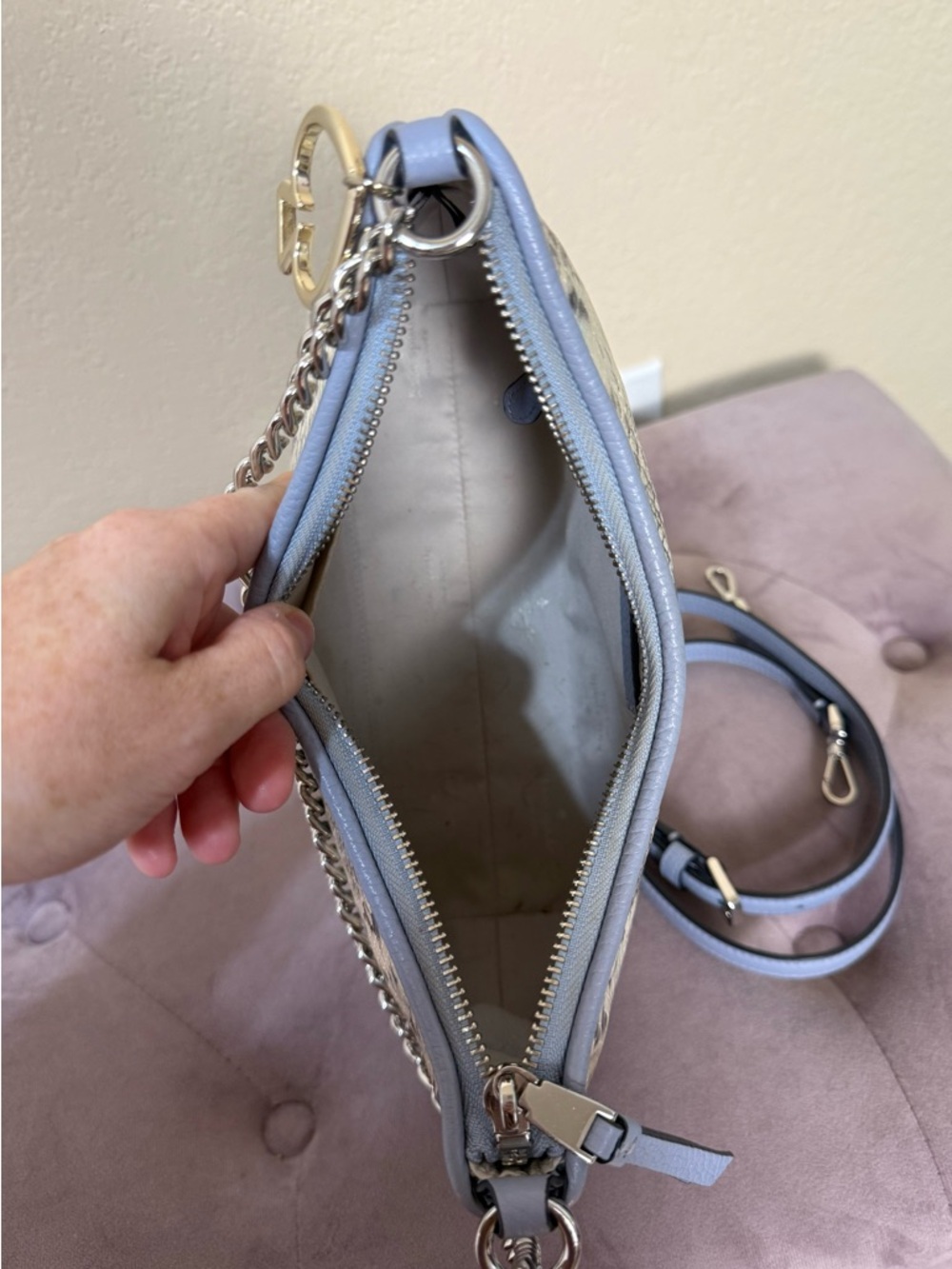 Kate Spade Zippy Snake Embossed Convertible Crossbody - Picture 4 of 9